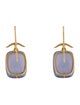 Earrings 18K Dyed Chalcedony Drop Earrings