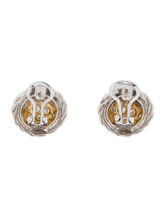 Earrings 14K Two-Tone Diamond Earclip Earrings