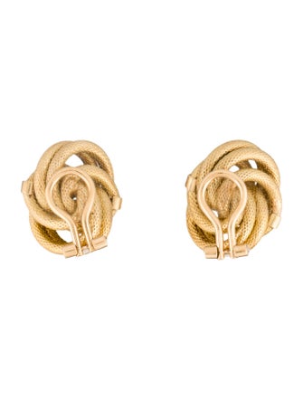 Earrings 18K Twist Clip On Earrings