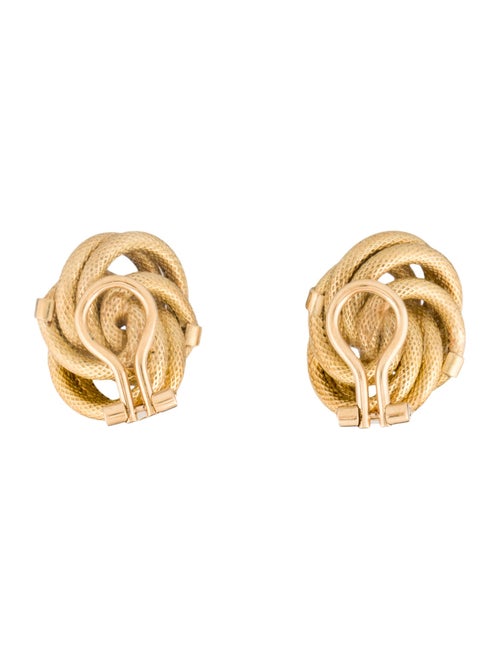 Earrings 18K Twist Clip On Earrings
