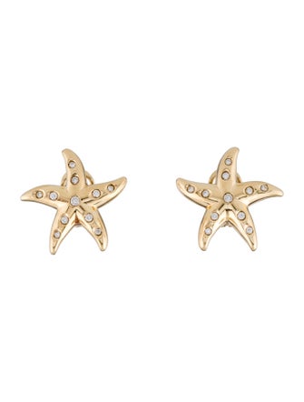 Earrings 14K Diamond Starfish Earclip Earrings