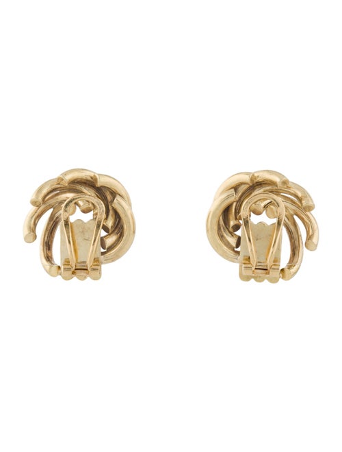 Earrings 14K Two-Tone Swirl Clip-On Earrings