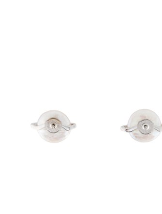 Earrings 18K Pearl & Diamond Stud Earrings