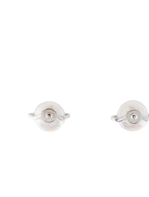 Earrings 18K Pearl & Diamond Stud Earrings
