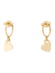 Earrings 14K Heart Drop Earrings
