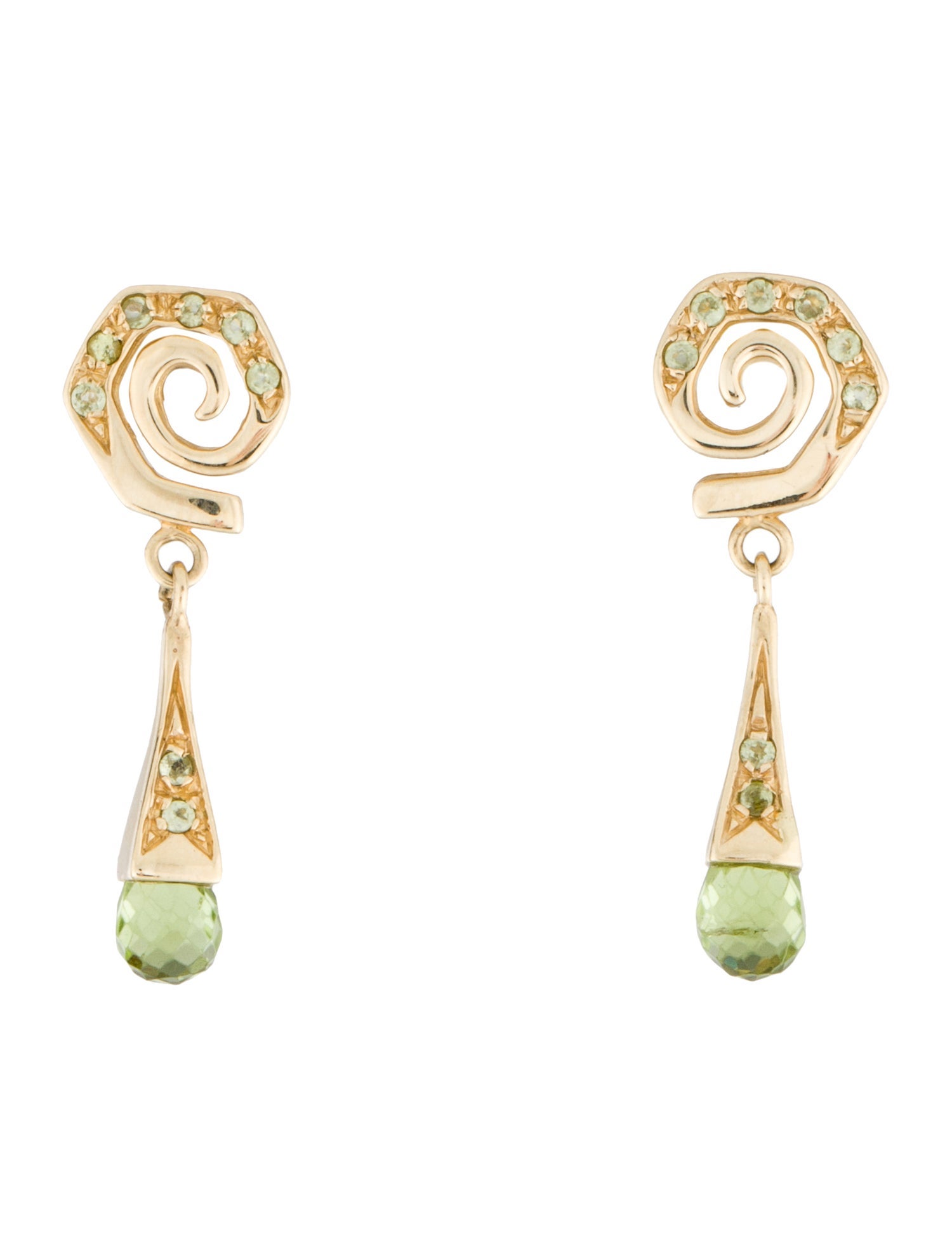Earrings 14K Peridot Drop