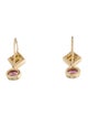 Earrings 14K Citrine & Tourmaline Drop earrings