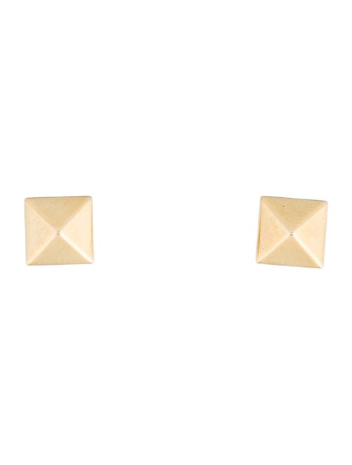 Earrings 14K Pyramid Stud Earrings