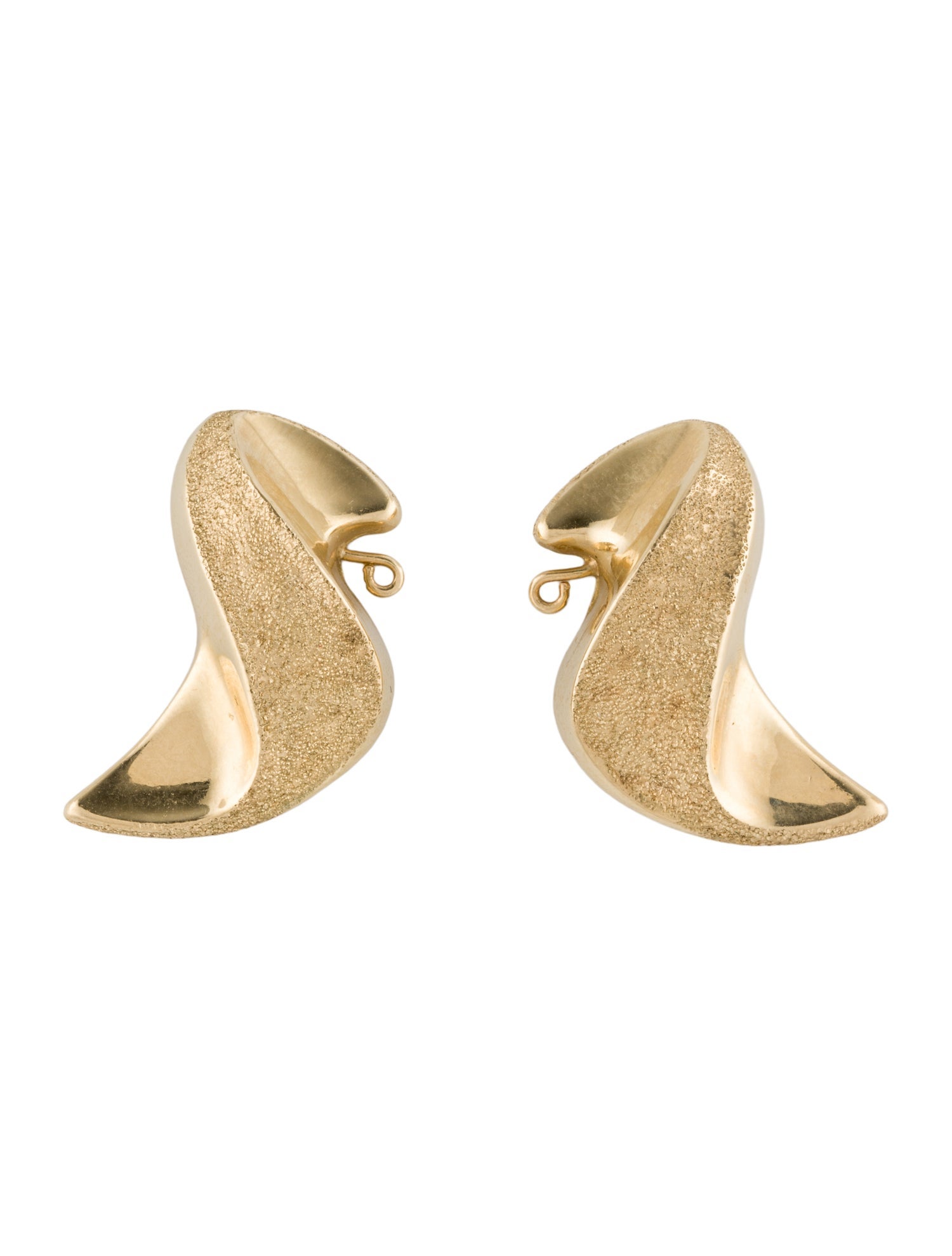 Earrings 14K Abstract Textured Earring Enhancers