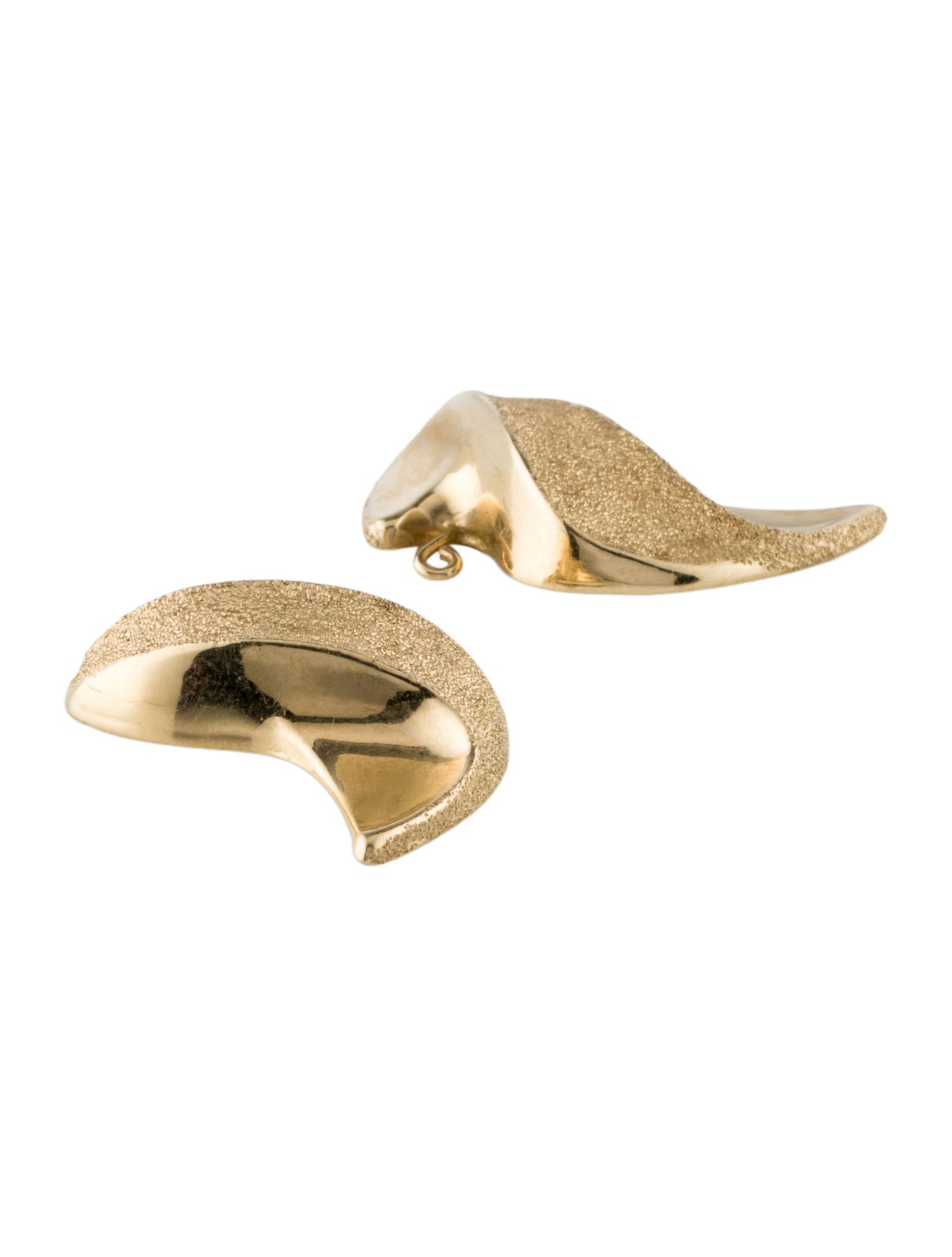 Earrings 14K Abstract Textured Earring Enhancers