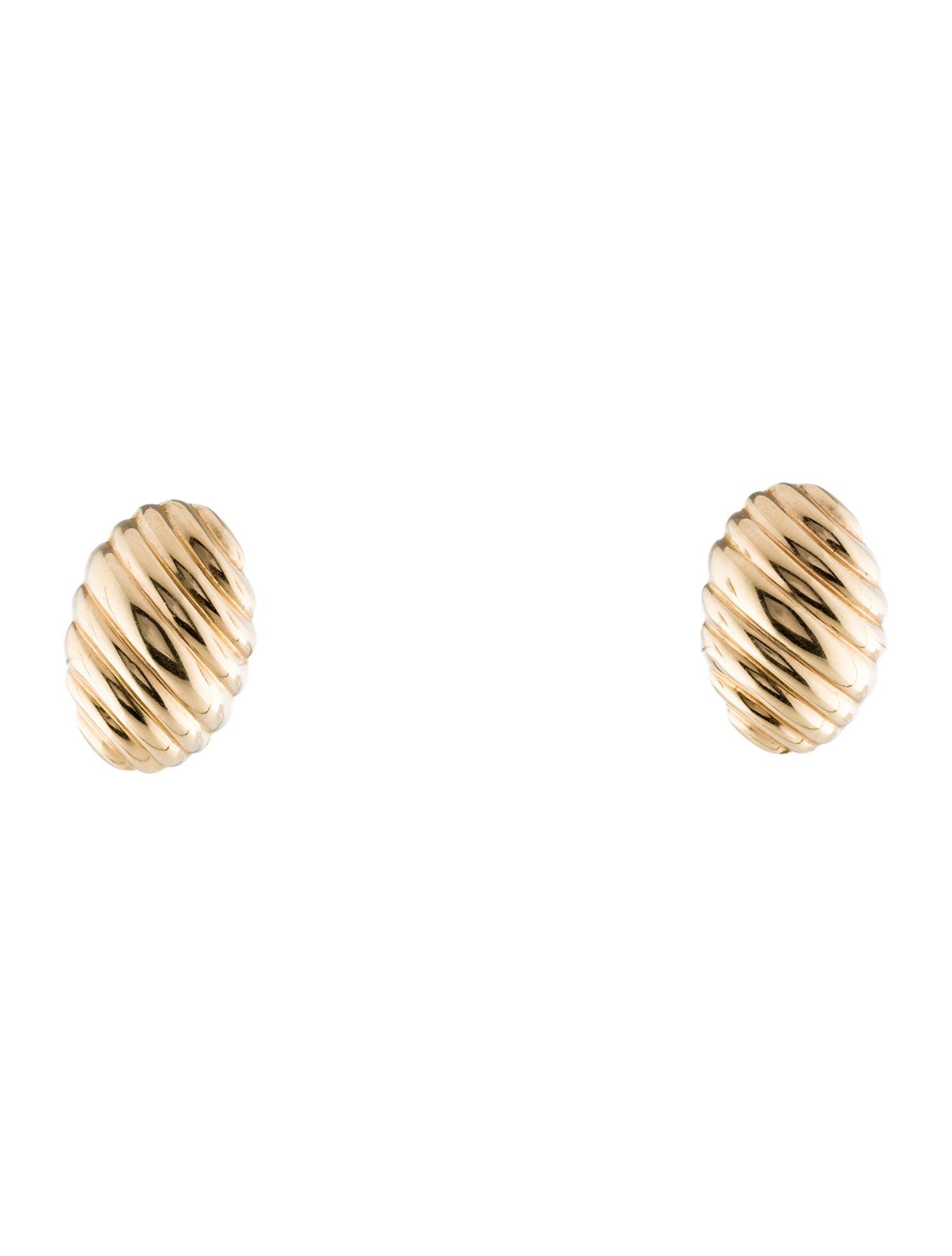 Earrings 14K Textured Dome Earclips