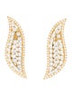 Earrings 18K Diamond Leaf Drop Earrings