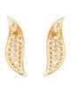Earrings 18K Diamond Leaf Drop Earrings