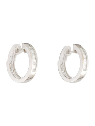 Earrings 14K Diamond Hoop Earrings