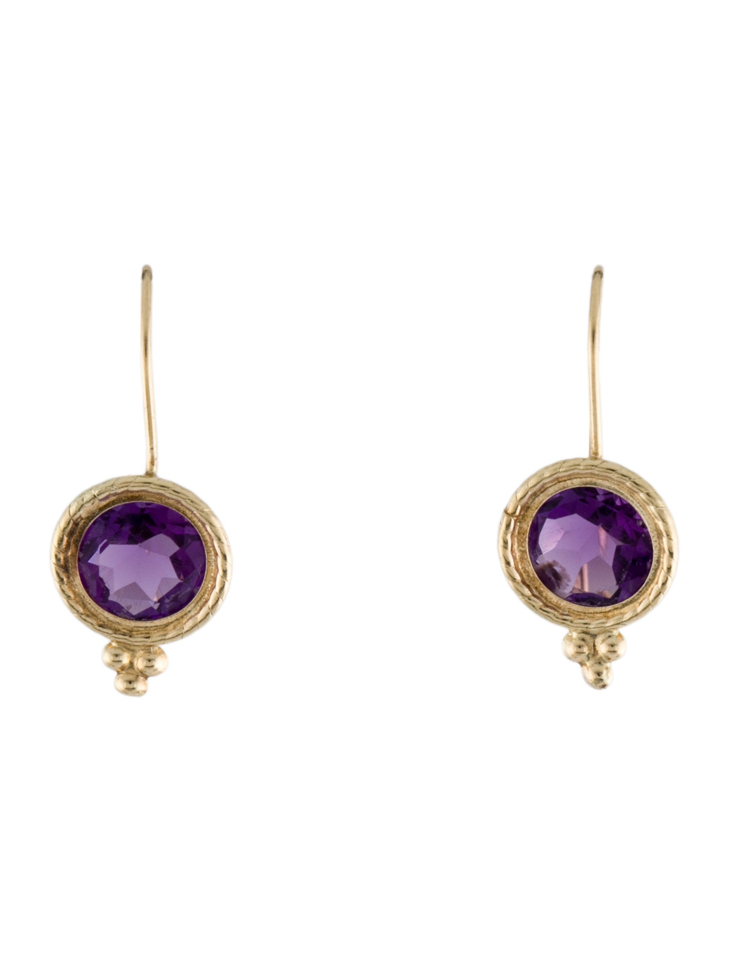 Earrings 14K Amethyst Drop