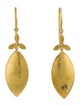 Earrings 18K Diamond Leaf Drop Earrings