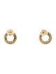 Earrings 14K Diamond Open Circle Swirl Stud Earrings