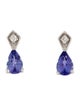 Earrings 14k Tanzanite & Diamond Stud Earrings