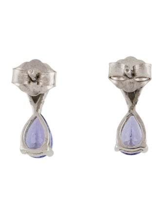 Earrings 14k Tanzanite & Diamond Stud Earrings