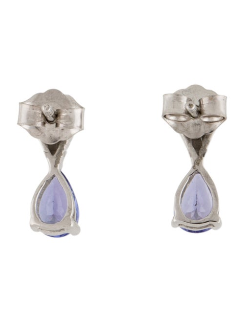 Earrings 14k Tanzanite & Diamond Stud Earrings