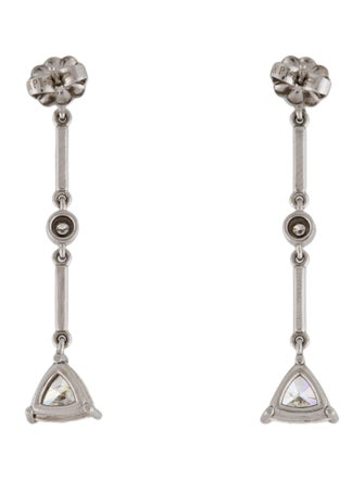 Earrings 14K 1.54ctw Diamond Triangle Drop Earrings