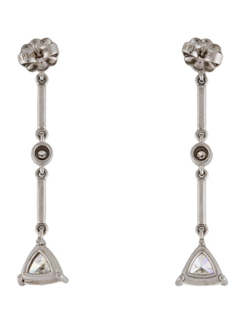 Earrings 14K 1.54ctw Diamond Triangle Drop Earrings