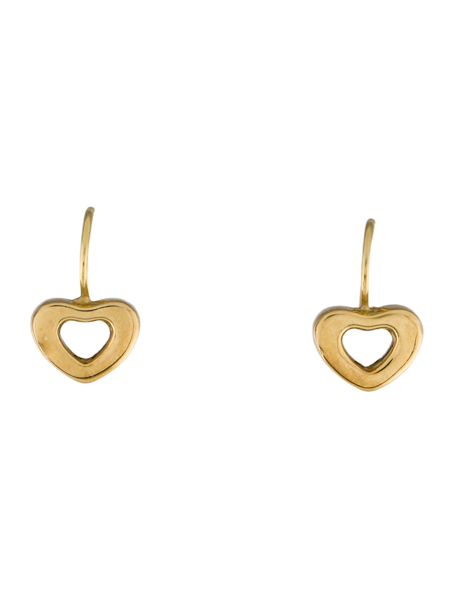 Earrings 18K heart Drop