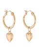 Earrings 14K Heart Drop Earrings