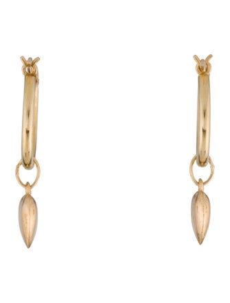 Earrings 14K Heart Drop Earrings