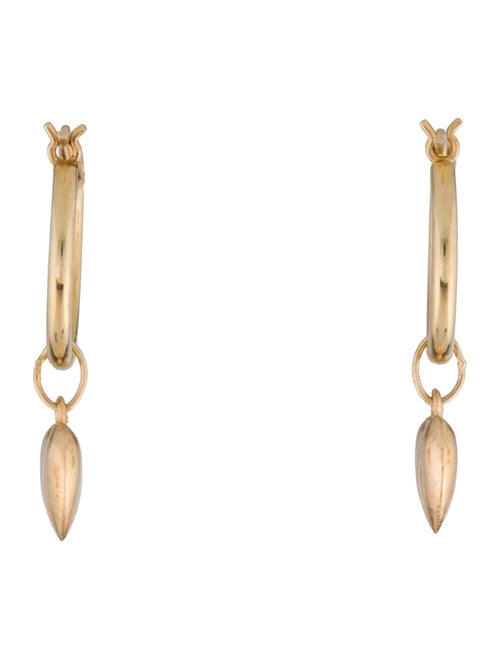 Earrings 14K Heart Drop Earrings