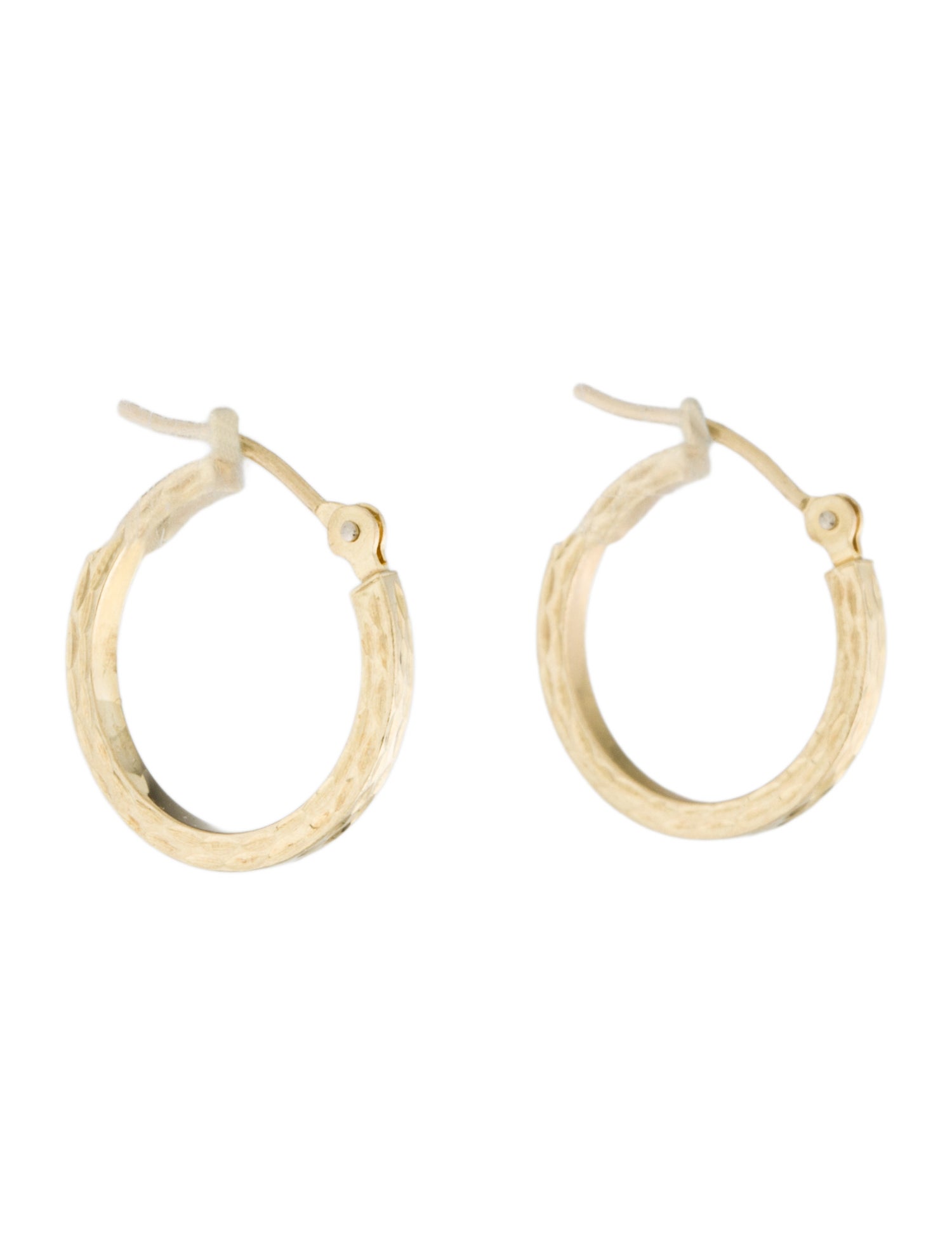 Earrings 10K Etched Hoop