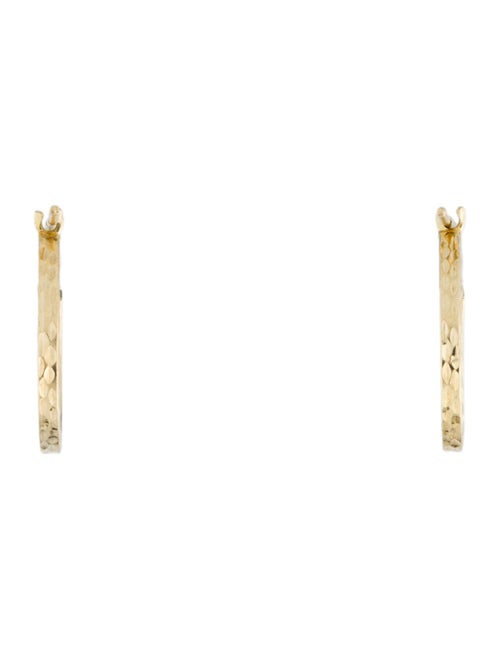 Earrings 10K Etched Hoop Earrings