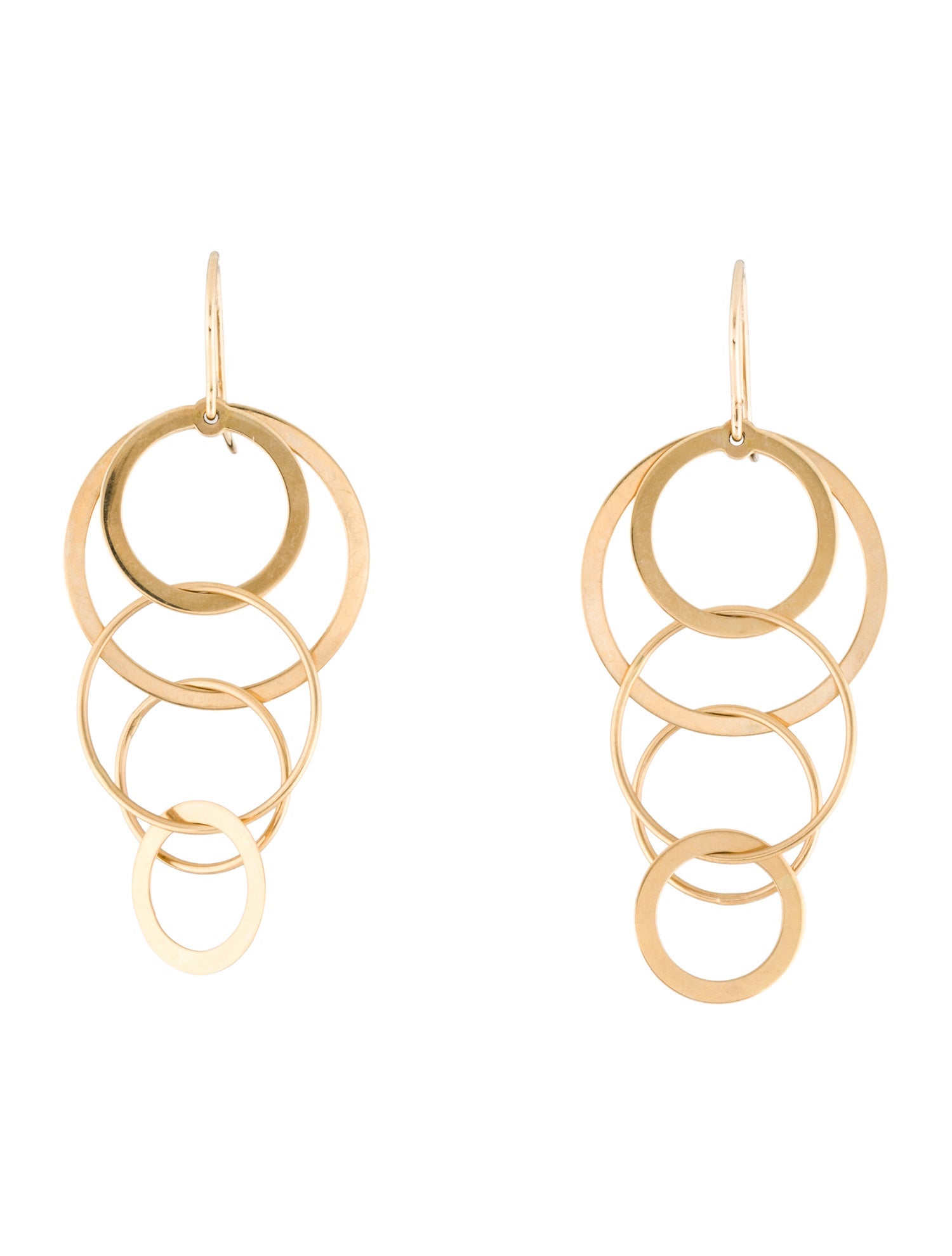Earrings 14K Circle Drop