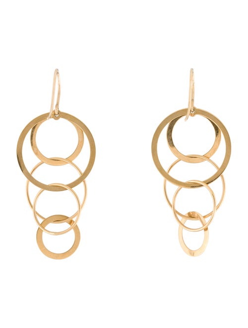Earrings 14K Circle Drop Earrings