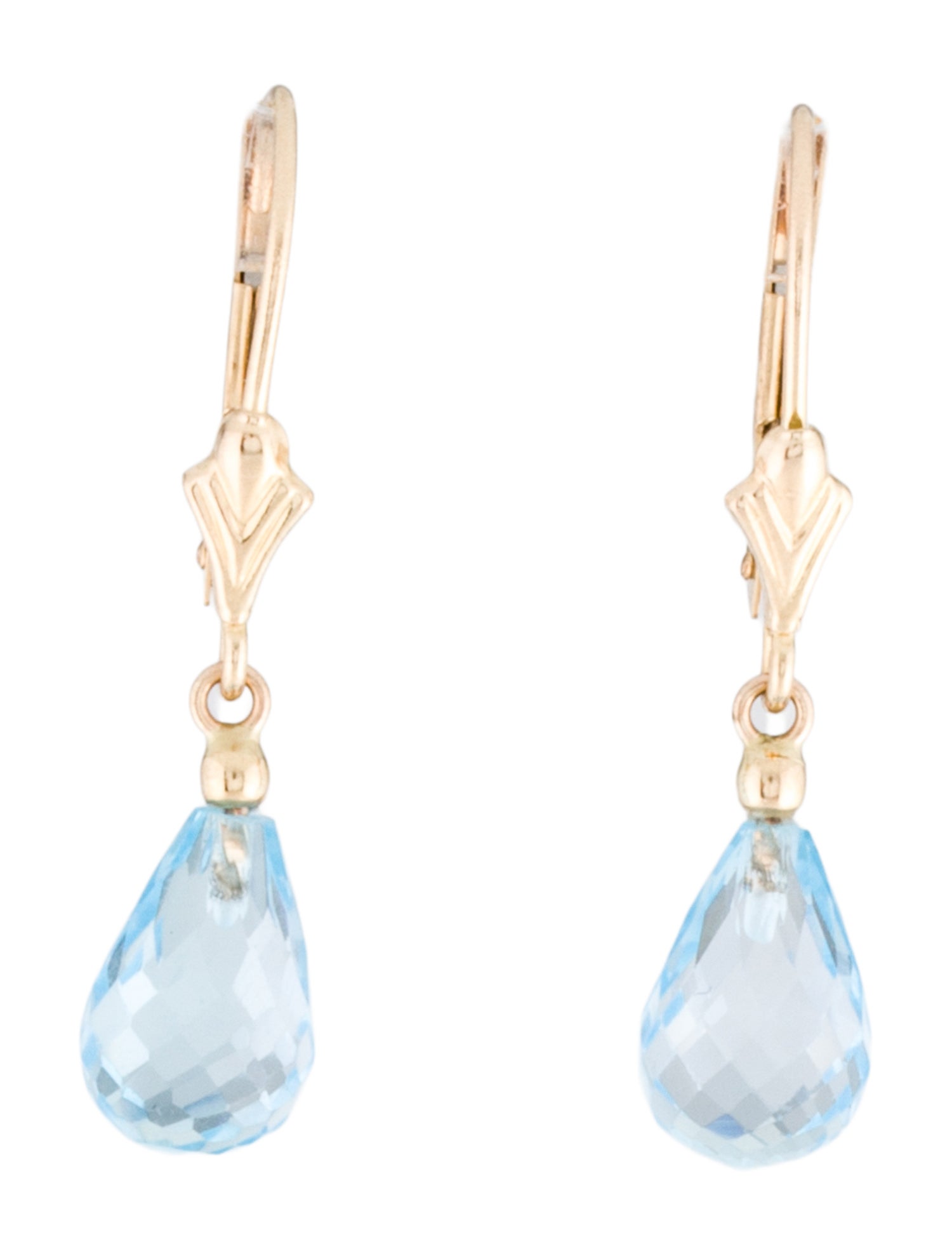 Earrings 14K Topaz Drop Earrings