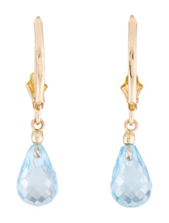 Earrings 14K Topaz Drop Earrings