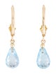 Earrings 14K Topaz Drop Earrings