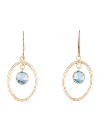 Earrings 14K Topaz Drop Earrings