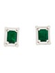 Earrings 14K 5.93ctw Emerald & Diamond Stud Earrings