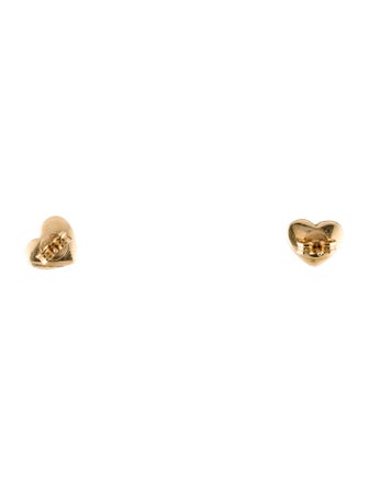 Earrings 14K Textured Heart Stud Earrings