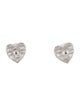 Earrings 18K Diamond Heart Stud Earrings