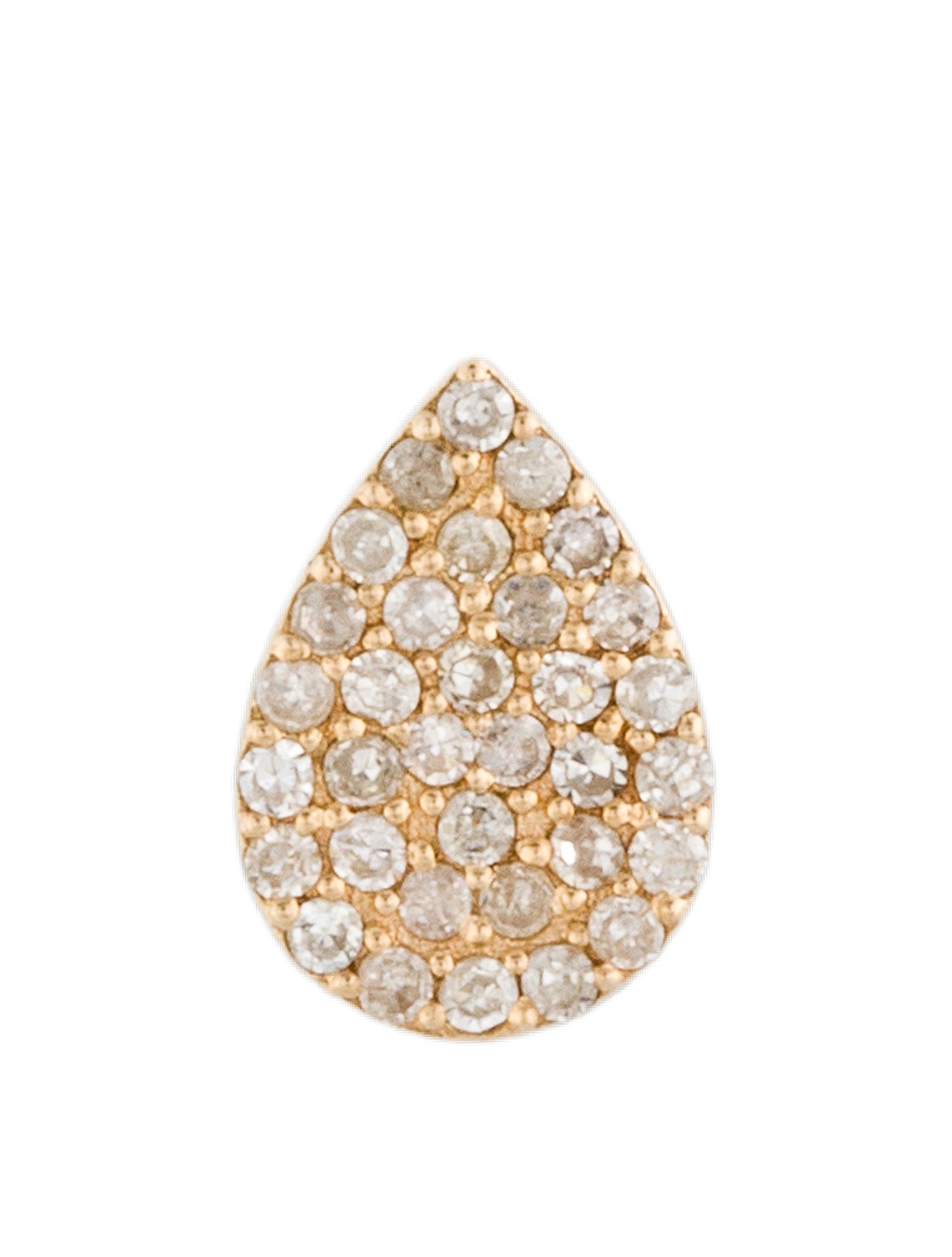 Earrings 14K Diamond Pear Single Stud Earring