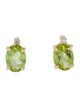 Earrings 10K Peridot & Diamond Stud Earrings