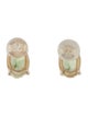 Earrings 10K Peridot & Diamond Stud Earrings