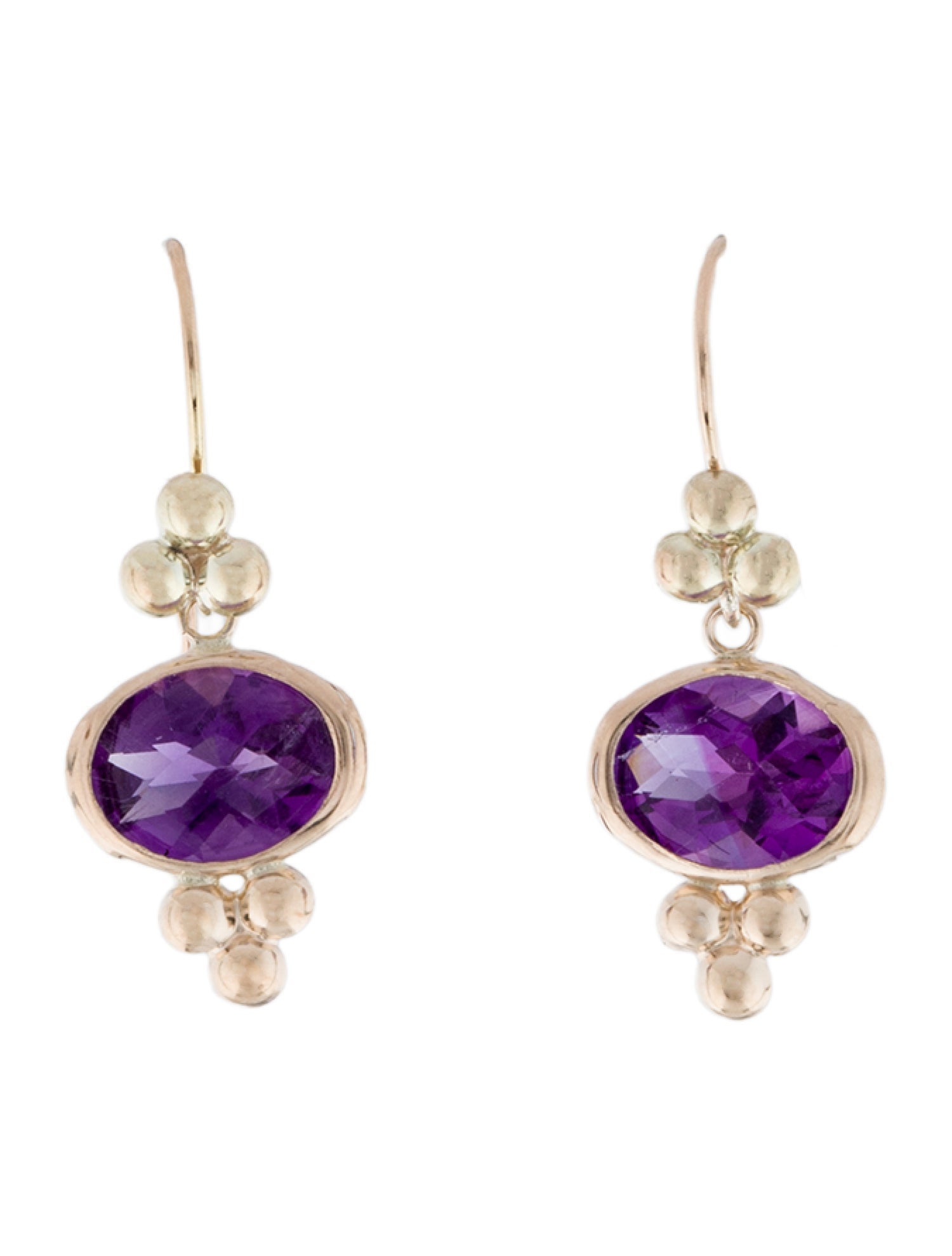 Earrings 10K Amethyst Drop