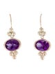 Earrings 10K Amethyst Drop Earrings