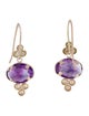 Earrings 10K Amethyst Drop Earrings