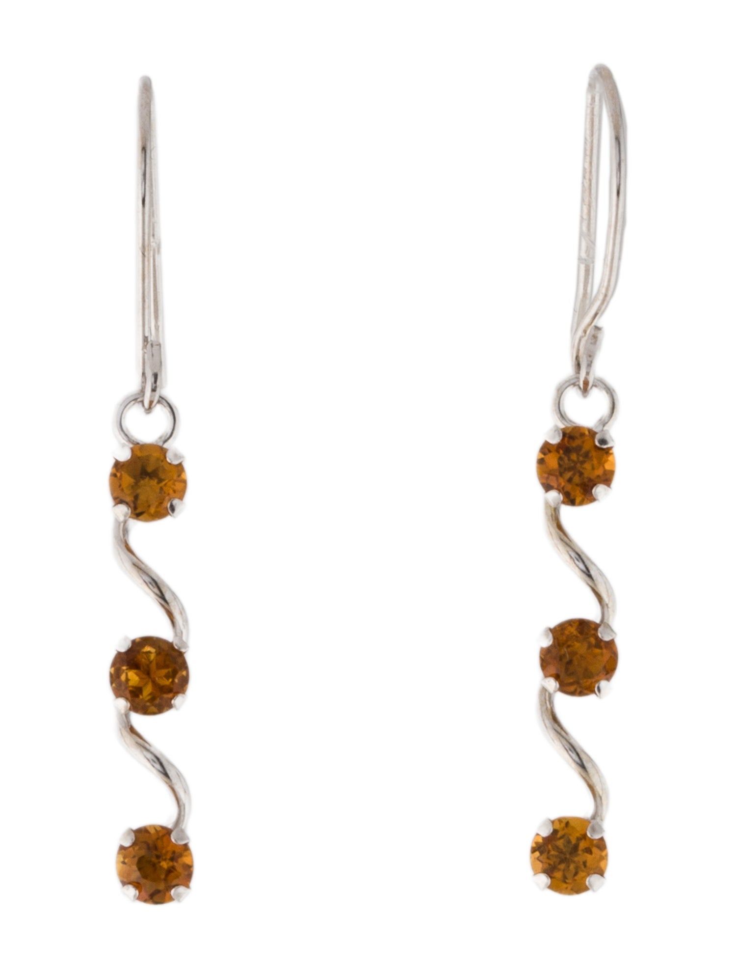 Earrings 10K Citrine Drop