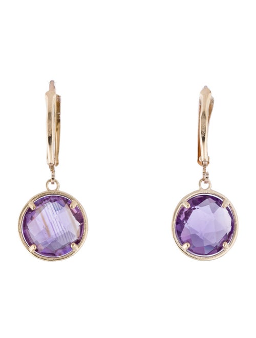 Earrings 10K Amethyst Drop Earrings