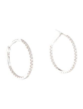 Earrings 18K 1.12ctw Diamond Inside-Out Hoop Earrings